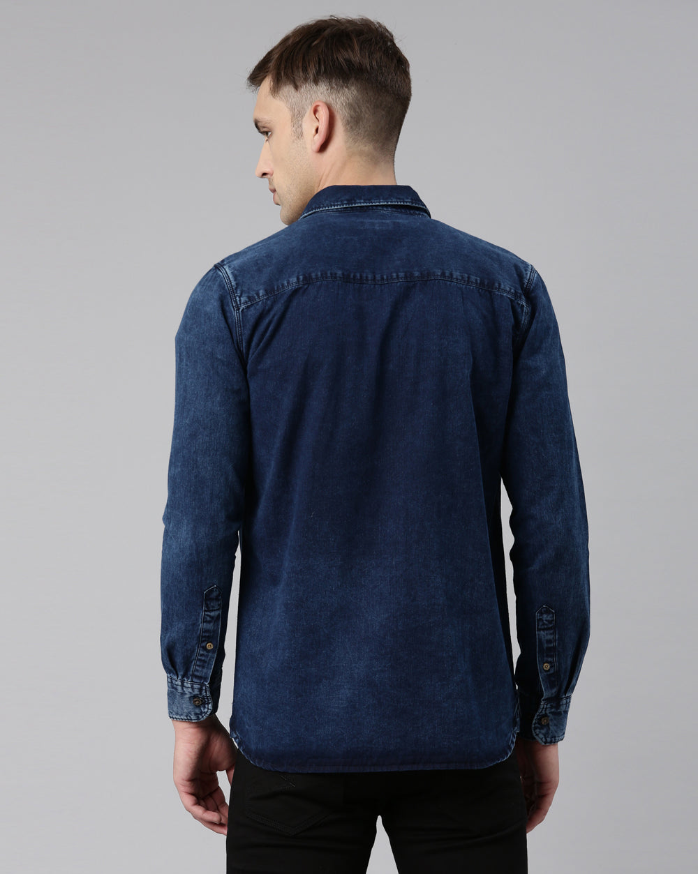 Amazon.com: Men's Fashion Vintage Long Sleeves Danim Shirt David Beckham  Same Style Casual Denim Shirt Men Arrivals Washing Shirt Blue 1 M :  Clothing, Shoes & Jewelry